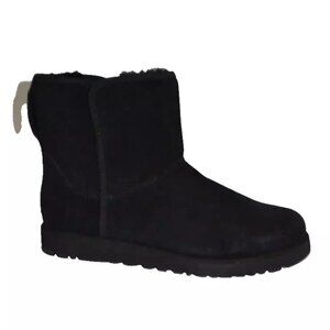 New! UGG Women Cory II Genuine Shearling Lined Boot Black 11 Suede 1125792 DD414